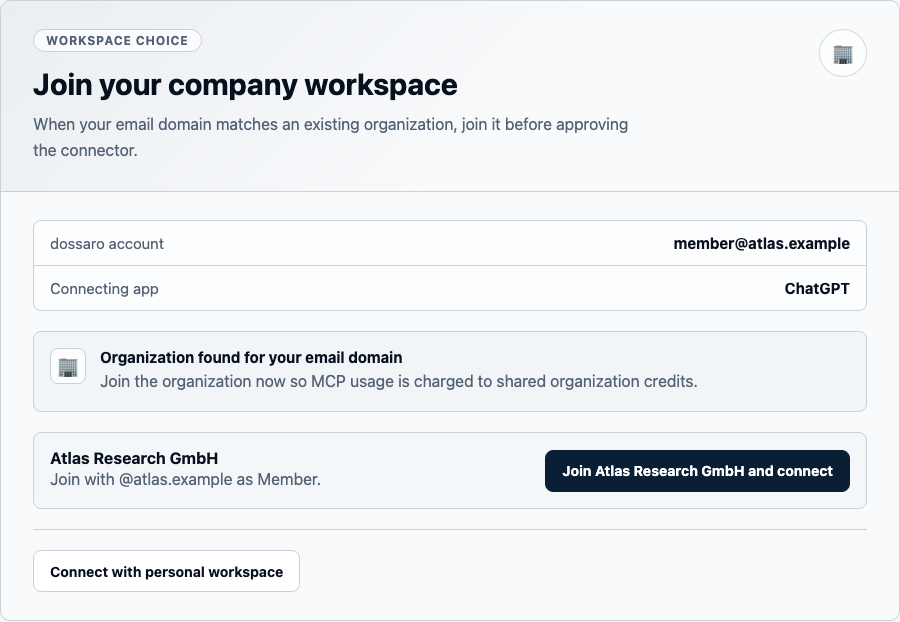 OAuth join organization flow