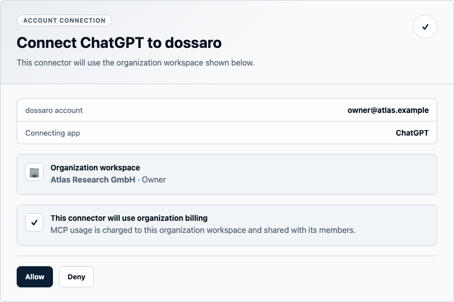 OAuth organization approval screen